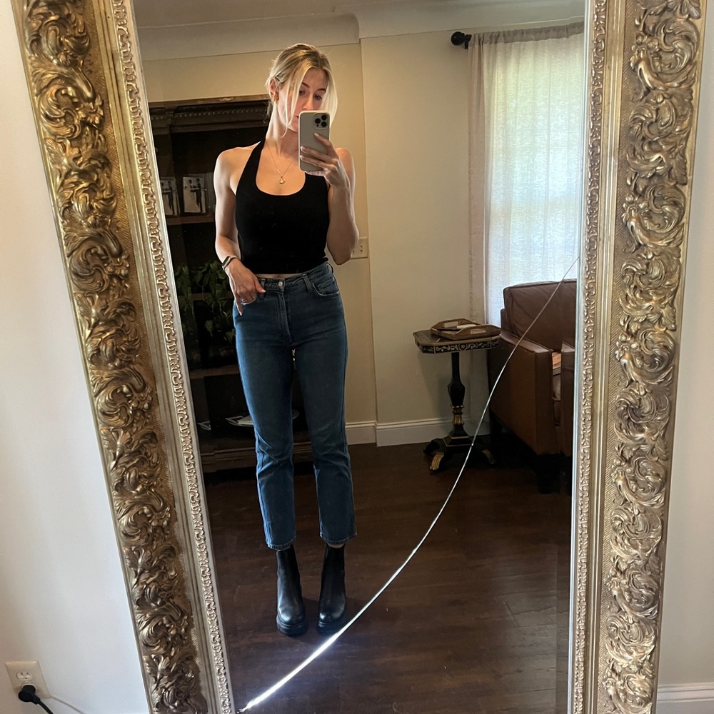 Agolde High Waist Straight Leg Denim